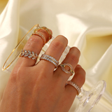 Evane Studded Gold Ring