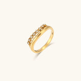 Soraya Diamond Simulant Gold Ring