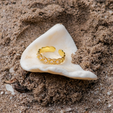 Cyrine Gold Patterned Ring