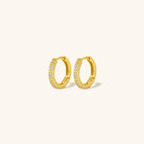 Mandy Paved Hoop Earrings