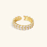 Clarisse Patterned Gold Ring