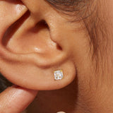 Renna Solitaire Gold Earrings