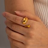 Elyseé Gold Serpent Ring