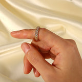 Cyrine Gold Patterned Ring