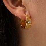 Amaya Gold Hoop Earrings