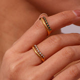 Soraya Diamond Simulant Gold Ring