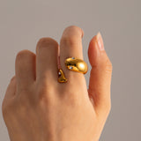 Elyseé Gold Serpent Ring
