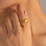 Elyseé Gold Serpent Ring