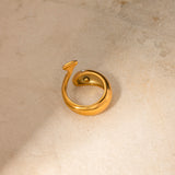 Elyseé Gold Serpent Ring
