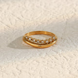 Soraya Diamond Simulant Gold Ring