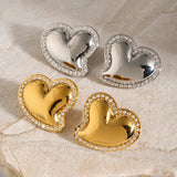 Noelle Heart Gold Earrings