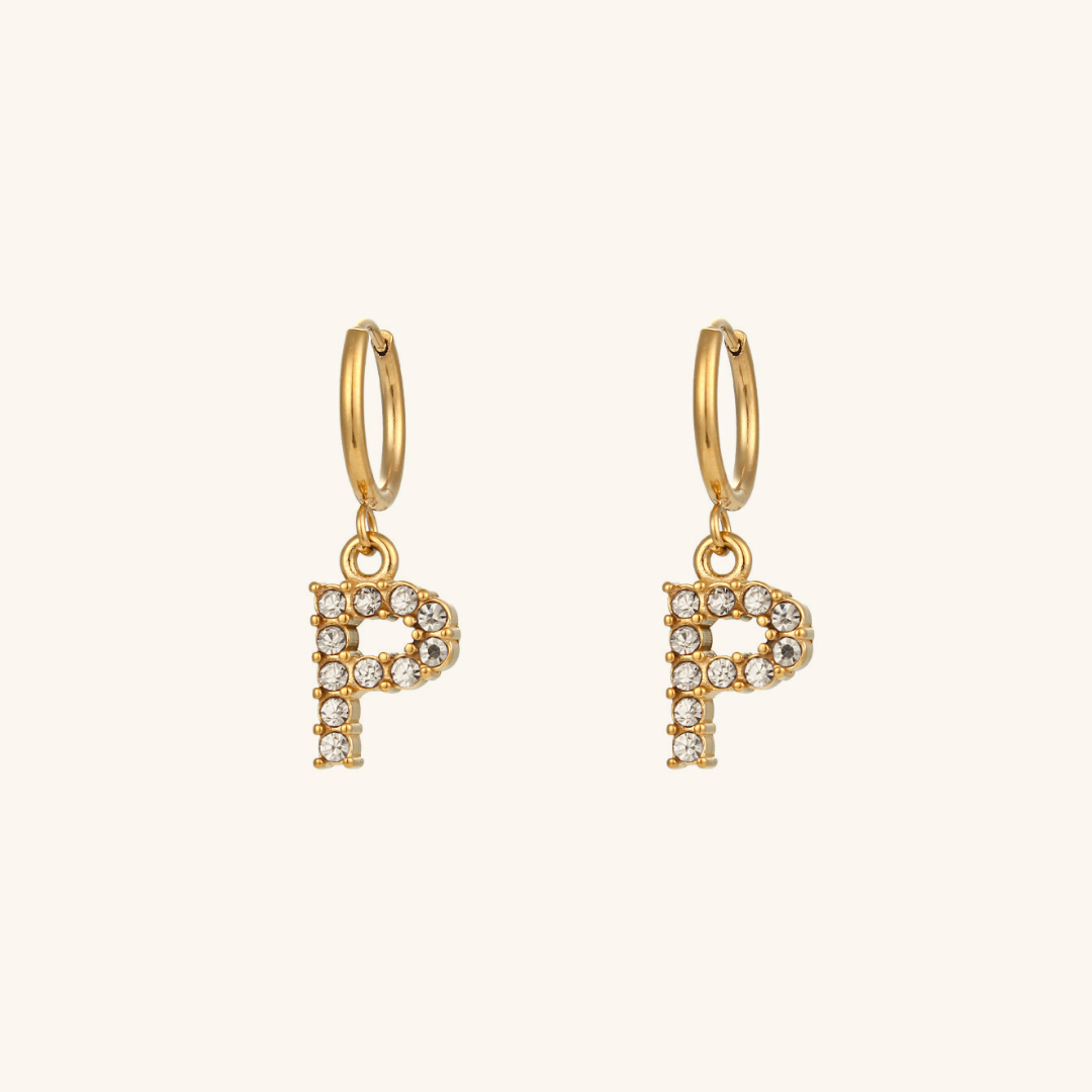 Adrielle Initial Letter Earrings
