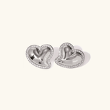 Noelle Heart Gold Earrings