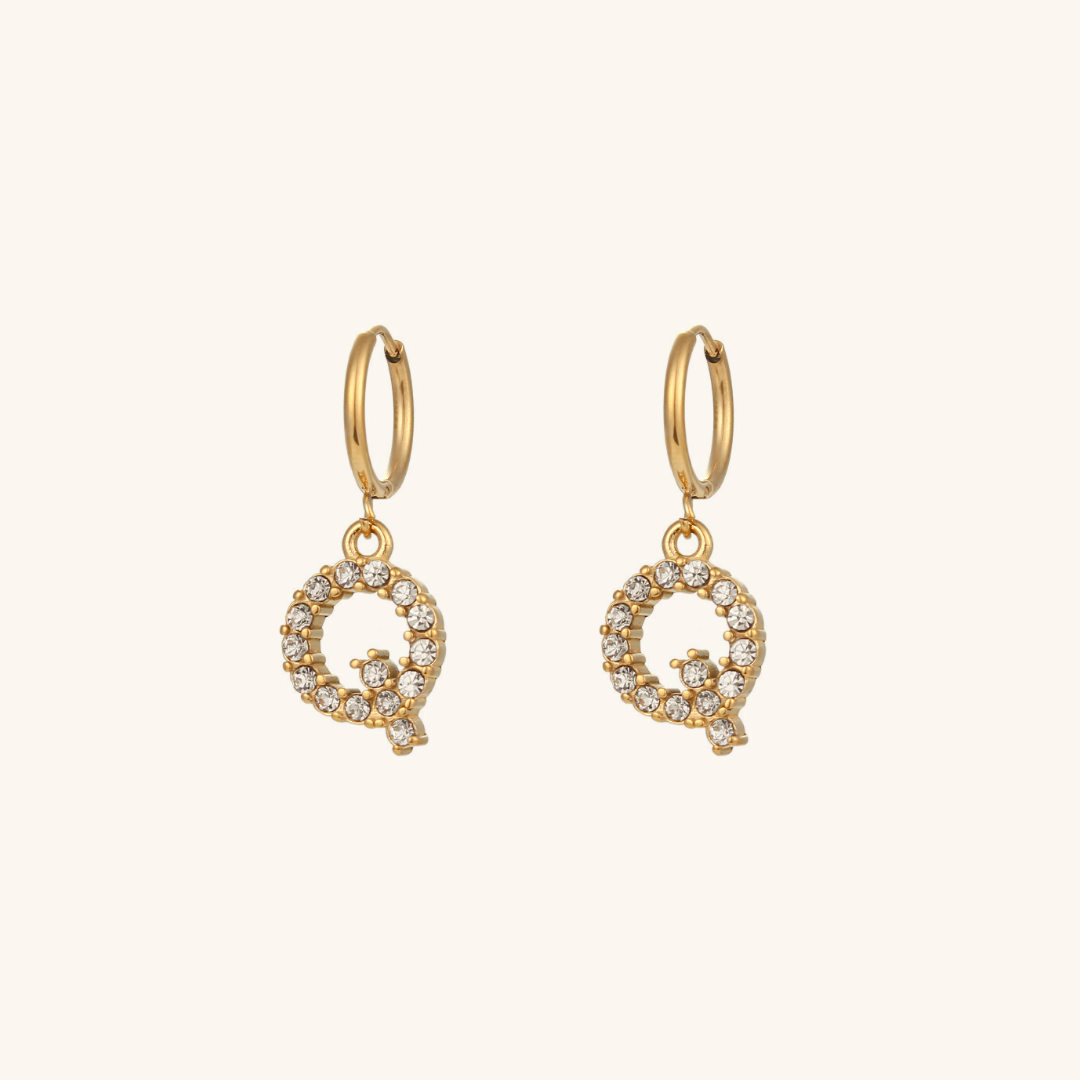 Adrielle Initial Letter Earrings