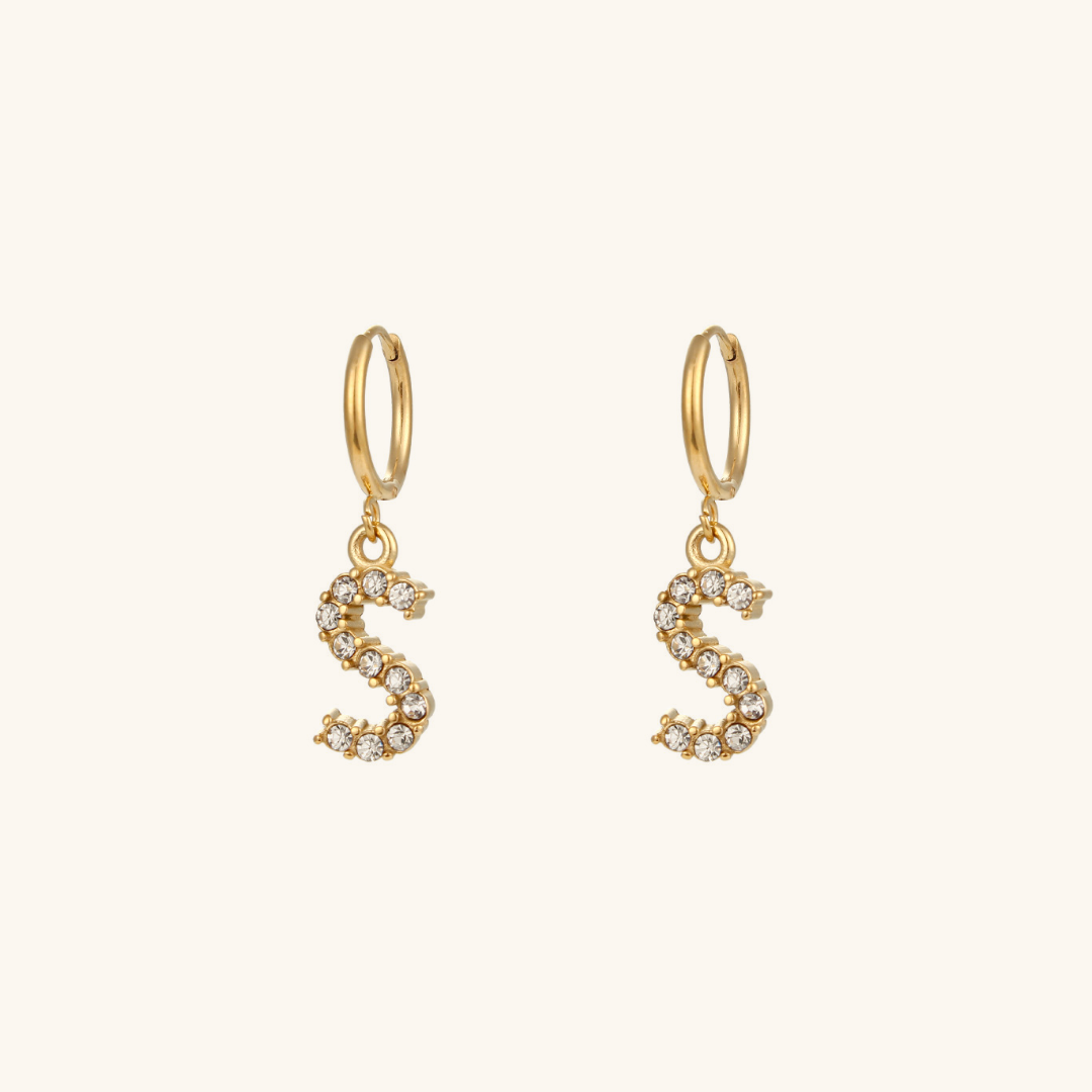 Adrielle Initial Letter Earrings