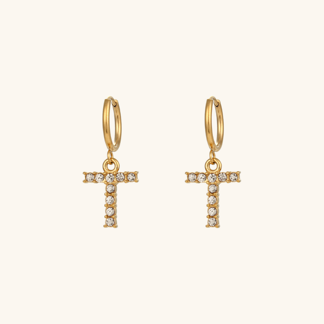 Adrielle Initial Letter Earrings