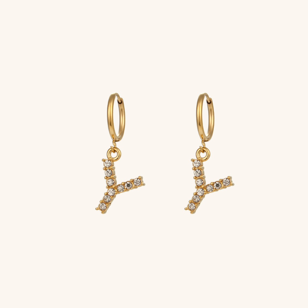 Adrielle Initial Letter Earrings